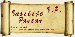 Vasilije Paštar vizit kartica